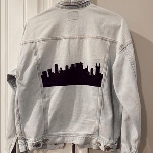 Blue Jean Jacket with Nashville Skyline